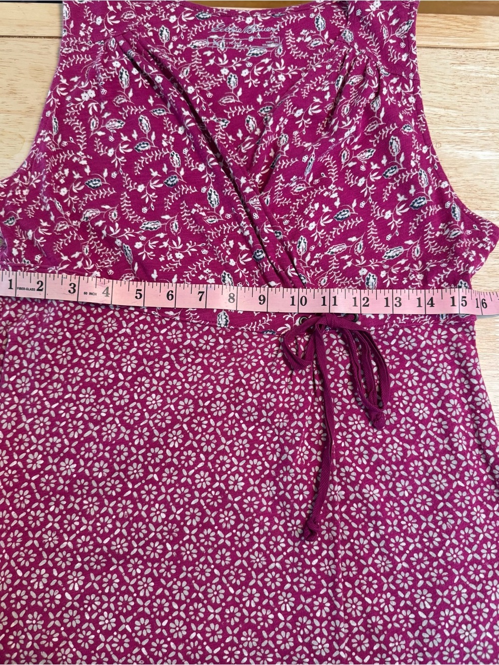 Eddie Bauer Floral Mix Surplice Faux-Wrap Midi Dress - Picture 9 of 11
